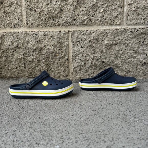 CROCS Crocband Clogs C12 12 Classic Yellow/Blue Slip On Shoes Unisex Toddler Boy - Picture 4 of 10
